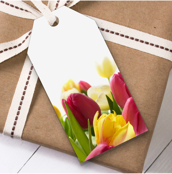 Tulips Birthday Present Favor Gift Tags