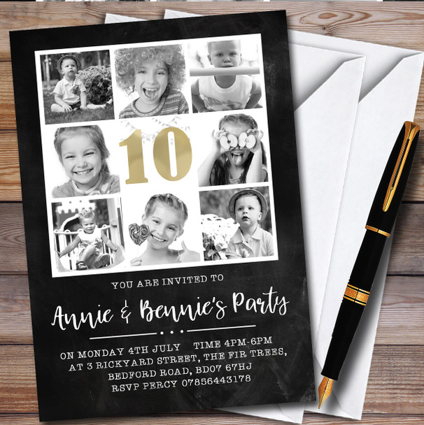 8 Photo & Any Age Personalised Children's Kids Birthday Party Invitations