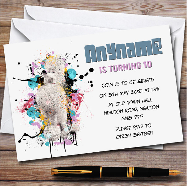 The Secret Life Of Pets Leonard Splatter Children's Birthday Party Invitations