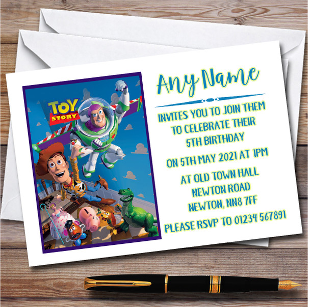 Toy Story Characters Personalised Children's Kids Birthday Party Invitations