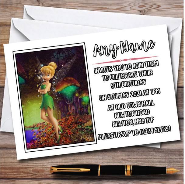 Tinker Bell Magical Personalised Children's Kids Birthday Party Invitations