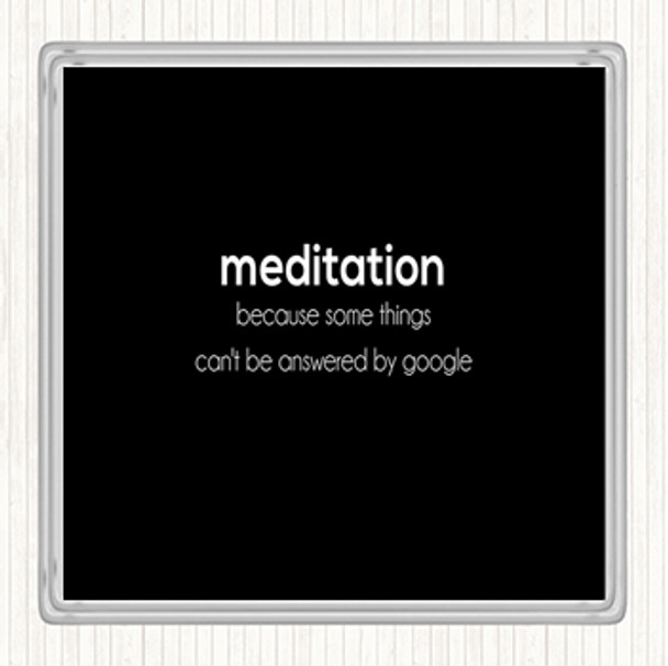 Black White Meditation Quote Coaster Black White Meditation Quote Coaster