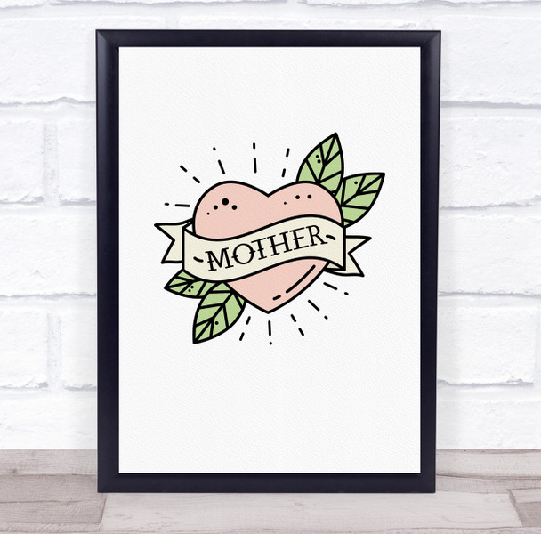 Pastels Colours Heart Mother Personalised Gift Art Print