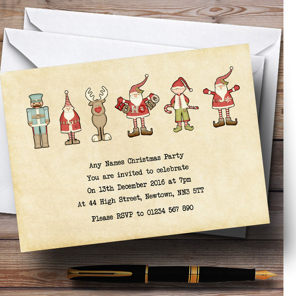 Santa & Elves Crafty Customised Christmas Party Invitations