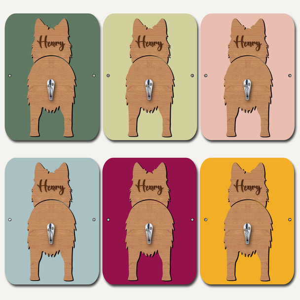 Long Haired German Shepherd Dog Lead Holder Leash Hook Any Colour Personalised