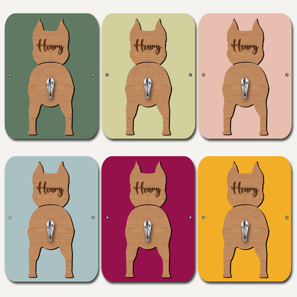 American Staffordshire Terrier Dog Lead Leash Holder Any Colour Personalised