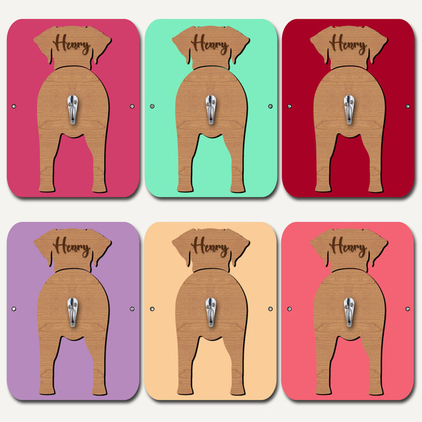 German Wirehaired Pointer Dog Lead Holder Leash Hook Any Colour Personalised