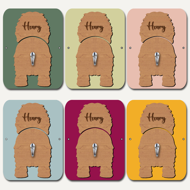 Bergamasco Sheepdog Dog Lead Holder Leash Hook Any Colour Personalised Gift