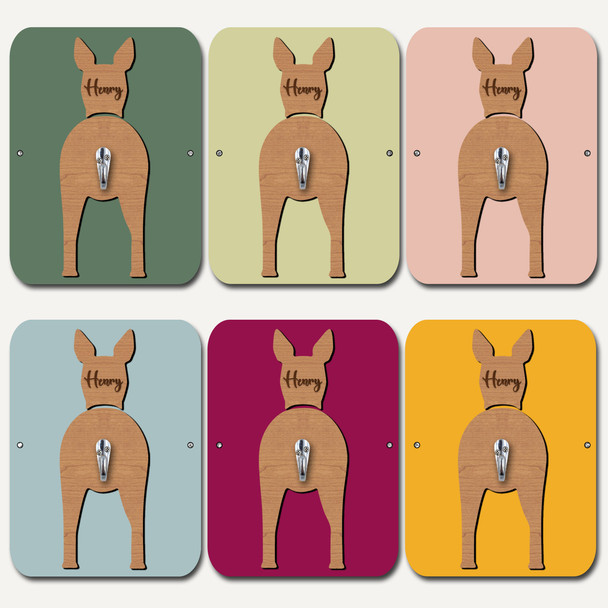 Manchester Terrier Dog Lead Holder Leash Hook Any Colour Personalised Gift