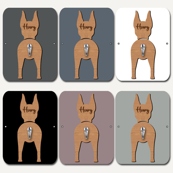 Doberman Pinscher Dog Lead Holder Leash Hanger Hook Any Colour Personalised Gift