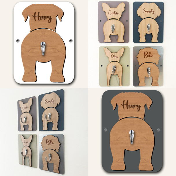 Dogue de Bordeaux Dog Lead Holder Leash Hanger Hook Any Colour Personalised Gift