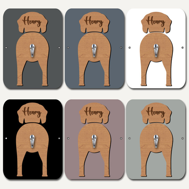 Redbone Coonhound Dog Lead Holder Leash Hanger Hook Any Colour Personalised Gift