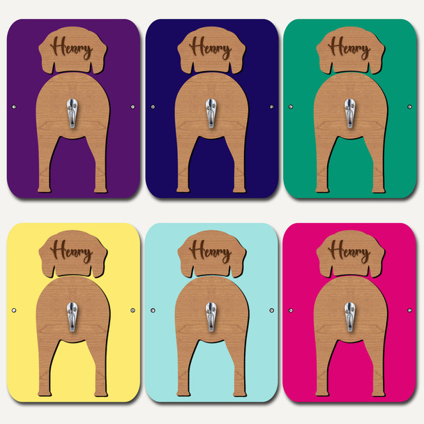 Redbone Coonhound Dog Lead Holder Leash Hanger Hook Any Colour Personalised Gift