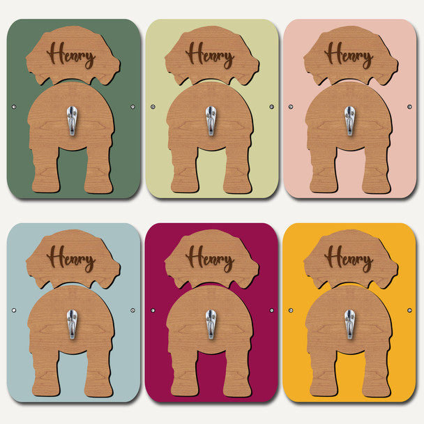 Golden Retriever Dog Lead Holder Leash Hanger Hook Any Colour Personalised Gift