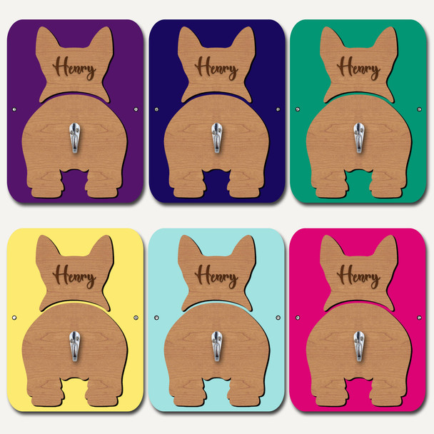 Swedish Vallhund Dog Lead Holder Leash Hanger Hook Any Colour Personalised Gift