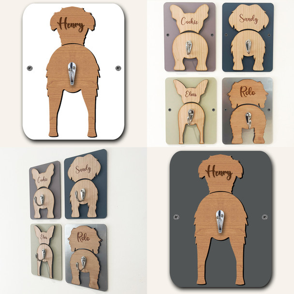 Irish Wolfhound Dog Lead Holder Leash Hanger Hook Any Colour Personalised Gift