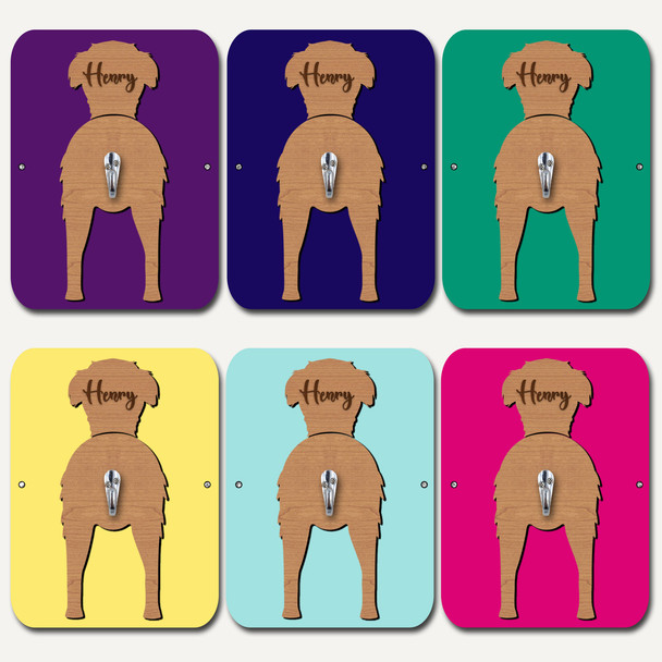 Irish Wolfhound Dog Lead Holder Leash Hanger Hook Any Colour Personalised Gift