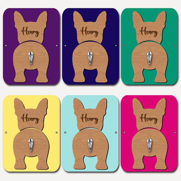 Boston Terrier Dog Lead Holder Leash Hanger Hook Any Colour Personalised Gift