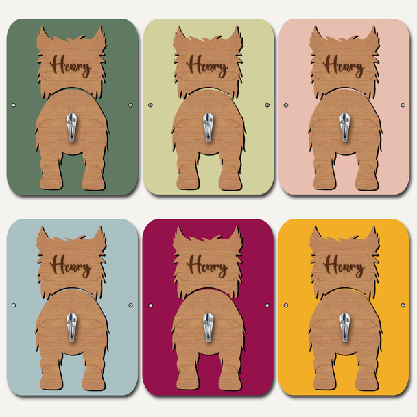 Cairn Terrier Dog Lead Holder Leash Hanger Hook Any Colour Personalised Gift