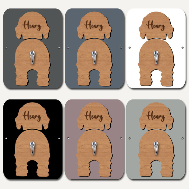 Gordon Setter Dog Lead Holder Leash Hanger Hook Any Colour Personalised Gift