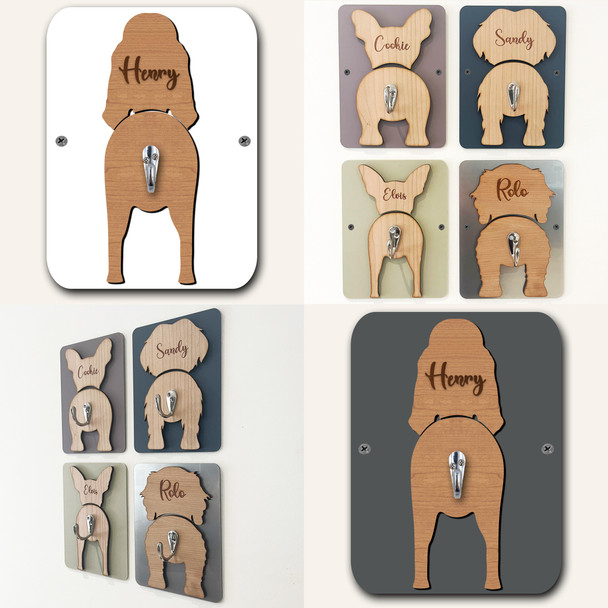 Bloodhound Dog Lead Holder Leash Hanger Hook Any Colour Personalised Gift