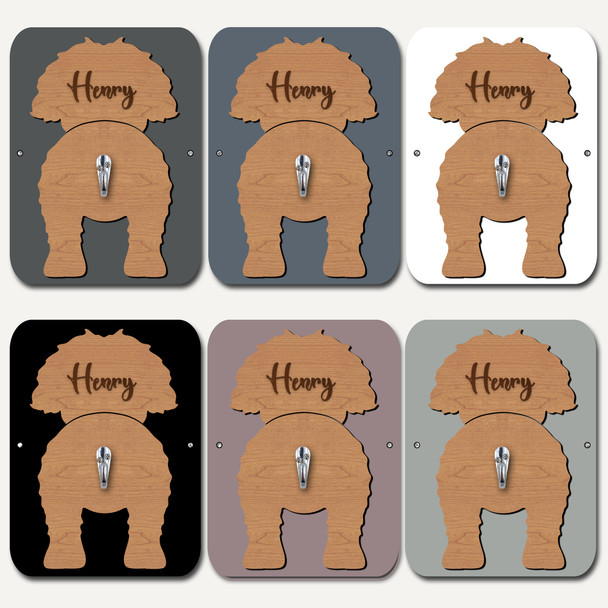 Bolognese Dog Lead Holder Leash Hanger Hook Any Colour Personalised Gift