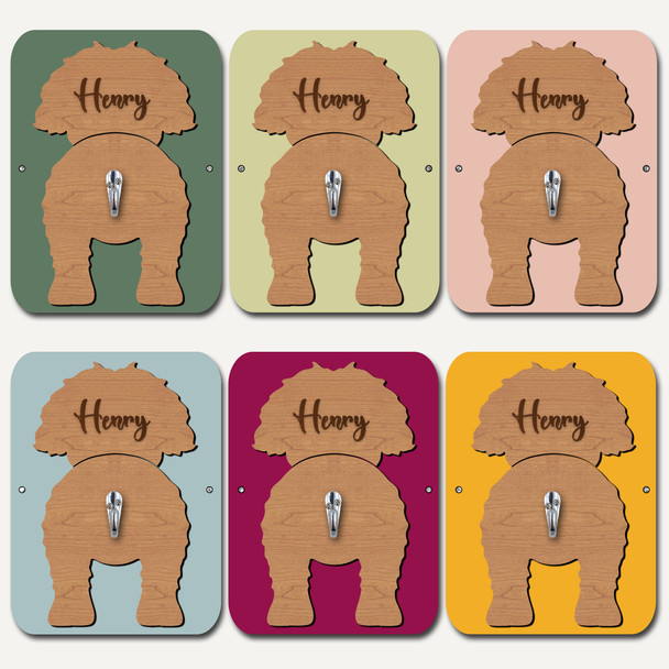 Bolognese Dog Lead Holder Leash Hanger Hook Any Colour Personalised Gift