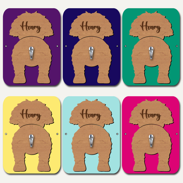 Bolognese Dog Lead Holder Leash Hanger Hook Any Colour Personalised Gift