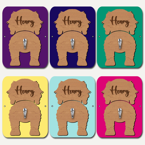 Cockapoo Dog Lead Holder Leash Hanger Hook Any Colour Personalised Gift