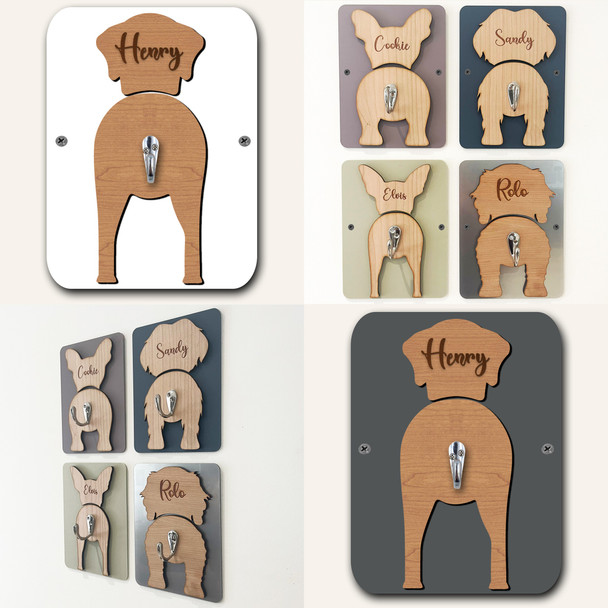 Pointer Dog Lead Holder Leash Hanger Hook Any Colour Personalised Gift