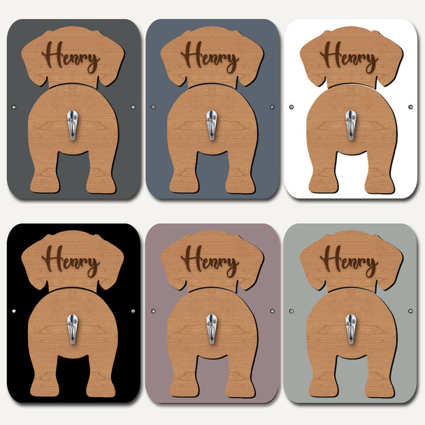 Puggle Dog Lead Holder Leash Hanger Hook Any Colour Personalised Gift