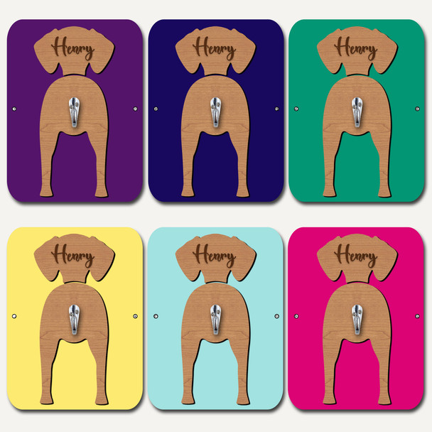 Vizsla Dog Lead Holder Leash Hanger Hook Any Colour Personalised Gift
