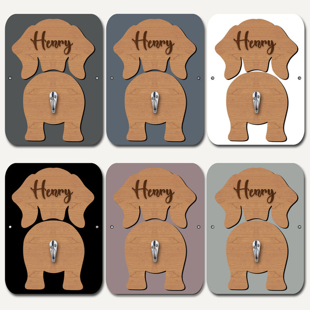 Wiener Dog Lead Holder Leash Hanger Hook Any Colour Personalised Gift