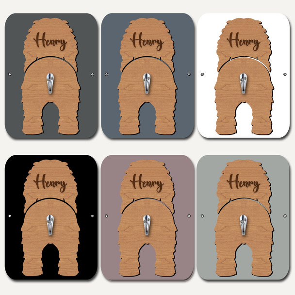 Puli Dog Lead Holder Leash Hanger Hook Any Colour Personalised Gift