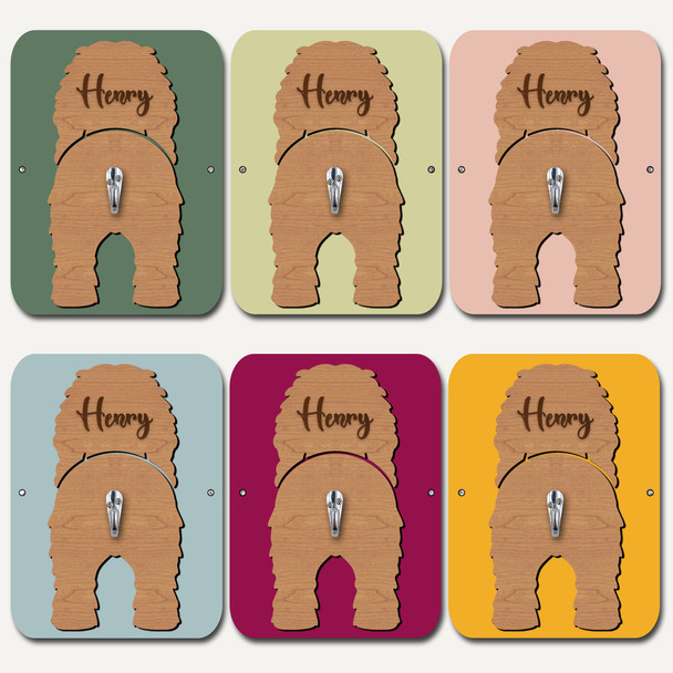 Puli Dog Lead Holder Leash Hanger Hook Any Colour Personalised Gift