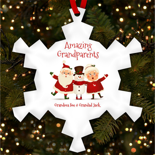 Amazing Grandparents Santa Wife Personalised Christmas Tree Ornament Decoration