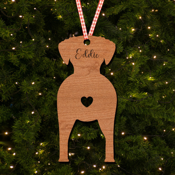 Curly Coated Retriever Dog Bauble Ornament Christmas Tree Decoration