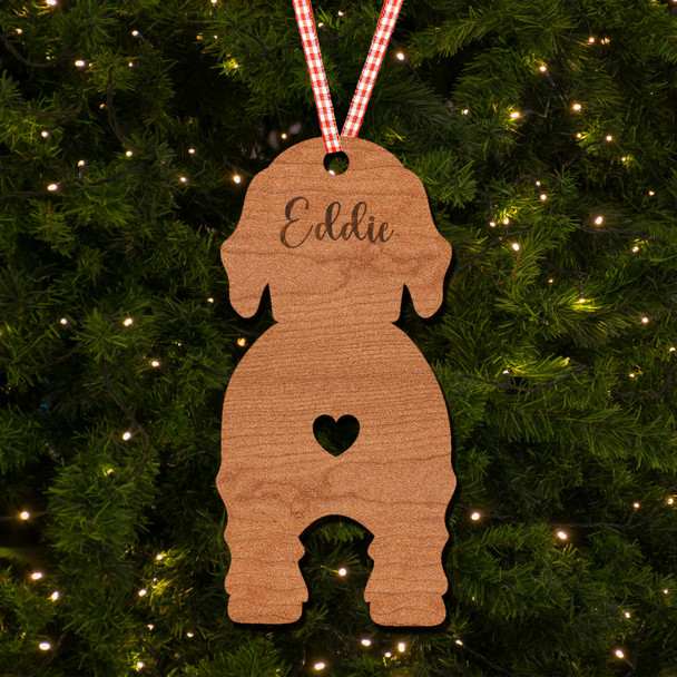 Goldendoodle Dog Bauble Dog Bum Ornament Personalised Christmas Tree Decoration