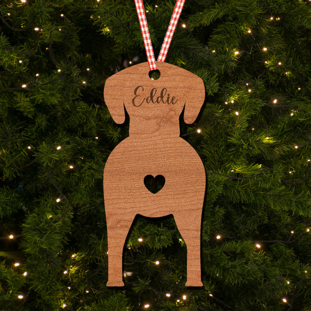 Plott Hounds Dog Bauble Dog Bum Ornament Personalised Christmas Tree Decoration