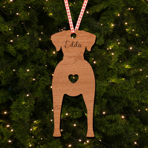 Rhodesian Ridgeback Dog Bauble Ornament Personalised Christmas Tree Decoration