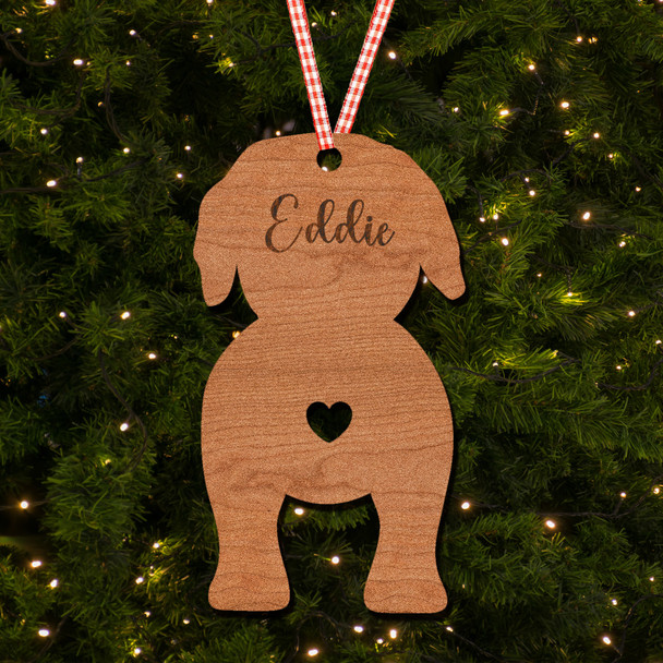 Rottweiler Dog Bauble Dog Bum Ornament Personalised Christmas Tree Decoration