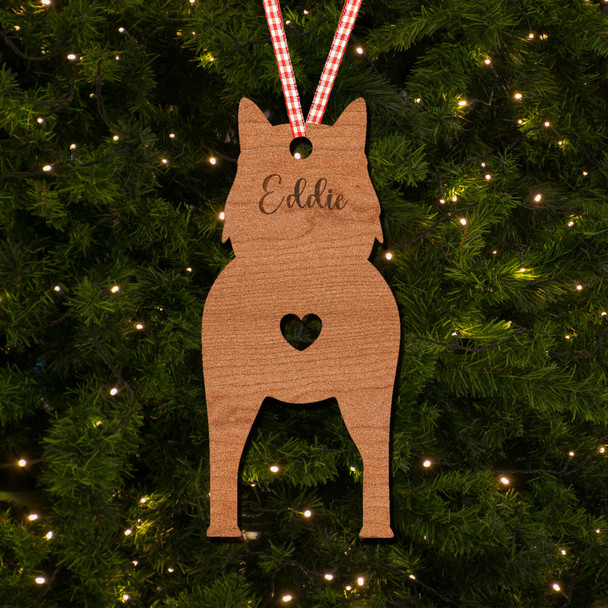 Belgian Sheep Dog Dog Bauble Ornament Personalised Christmas Tree Decoration