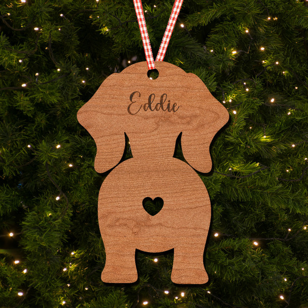 Dachshund Dog Bauble Dog Bum Ornament Personalised Christmas Tree Decoration