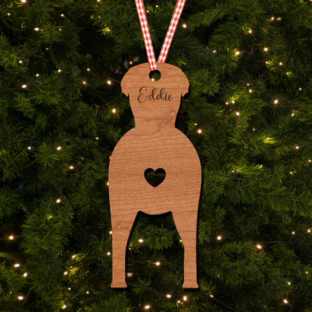 Greyhound Dog Bauble Dog Bum Ornament Personalised Christmas Tree Decoration