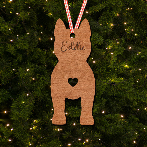 Korean Jindo Dog Dog Bauble Ornament Personalised Christmas Tree Decoration