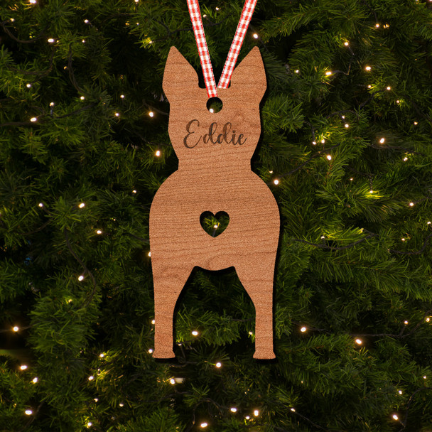 Norwegian Buhund Dog Bauble Ornament Personalised Christmas Tree Decoration