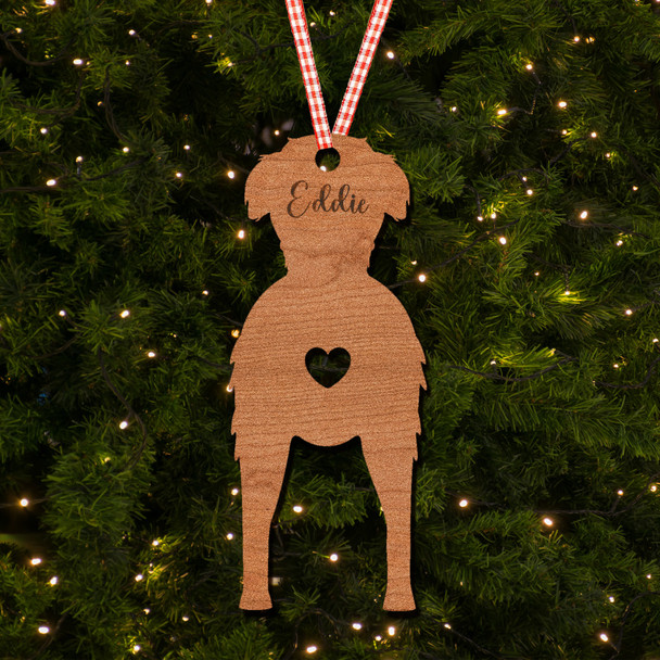 Irish Wolfhound Dog Bauble Ornament Personalised Christmas Tree Decoration