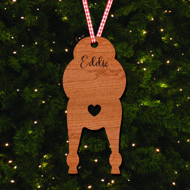 Standard Poodle Dog Bauble Ornament Personalised Christmas Tree Decoration