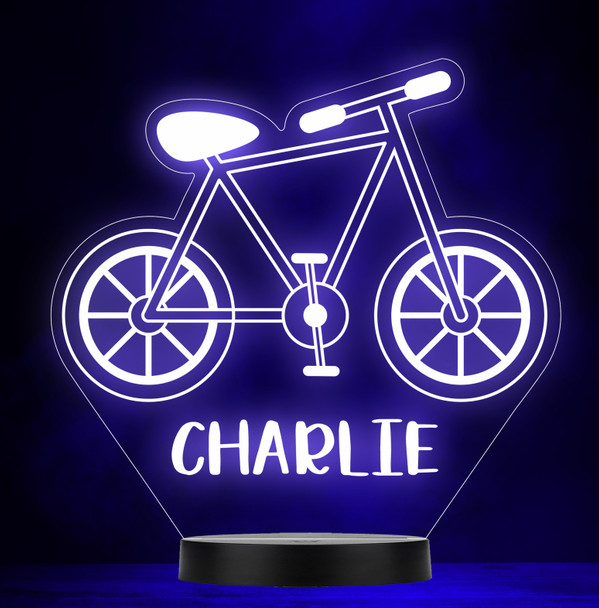 Bike Cycling Fan Bicycle BMX Personalised Gift Colour Change Lamp Night Light