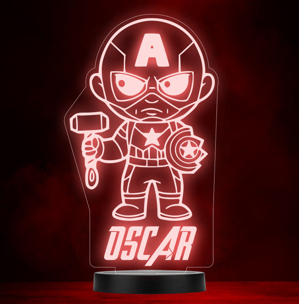 Captain America Baby Superhero Marvel Colour Change Lamp Night Light